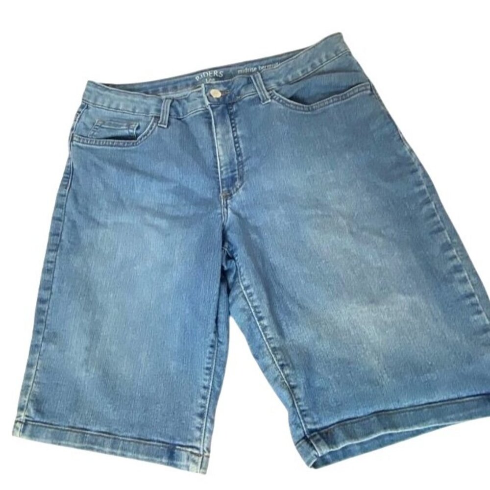 Riders by Lee Womens Bermuda Shorts Light Wash Size 12 M Jorts